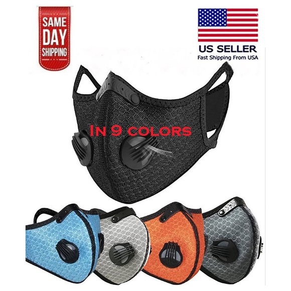Unisex Reusable Sports Face Mask With Filter - Picture 9 of 13